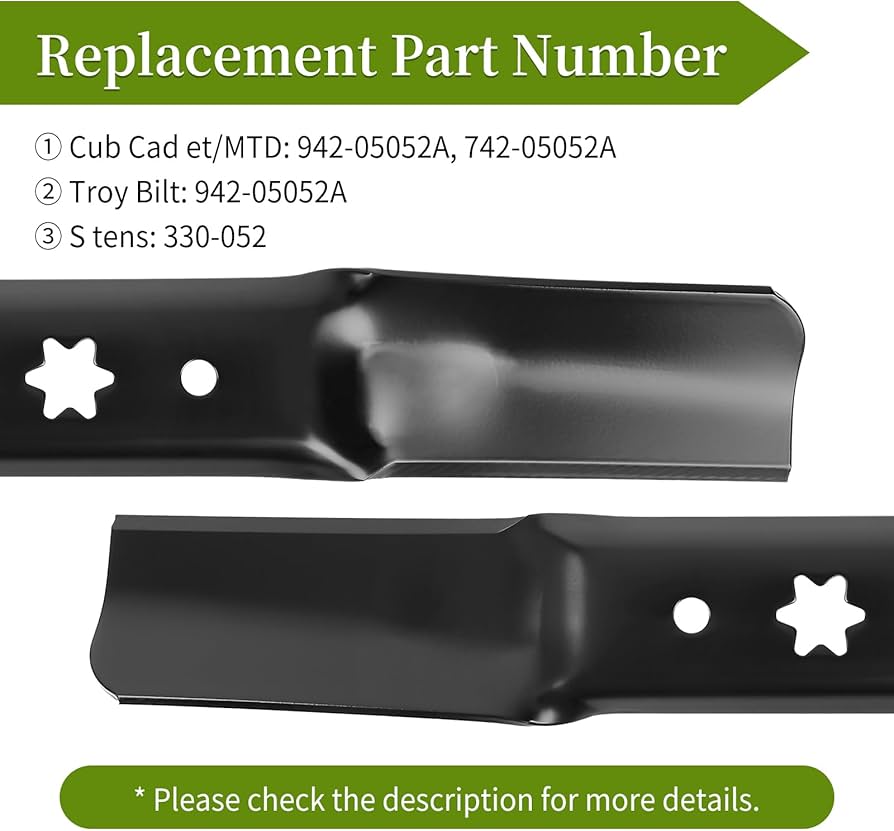 Amazon.com : Bularie 942-05052A Mower Blades Compatible with Cub